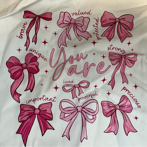 Pink Bow Tote Bag - Picture 2 of 4